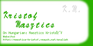 kristof masztics business card